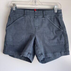 SPANX Stretch Twill Shorts Size XS Gray Blue Color